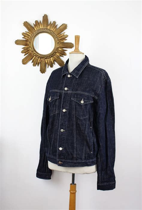 jacket versace vintage|versace black denim jacket.